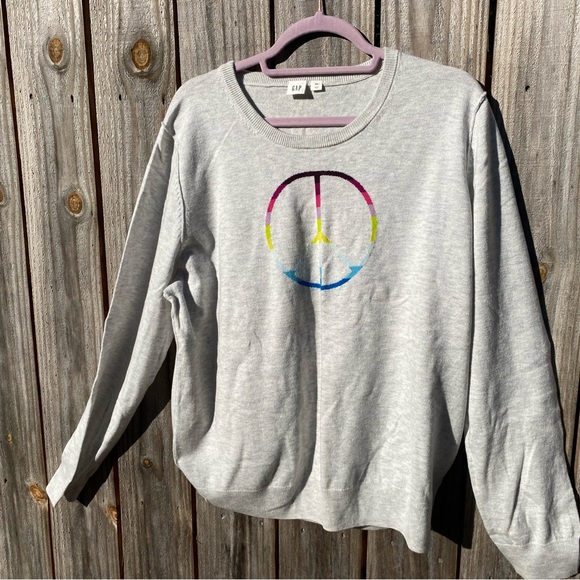 Gap Women’s peace sign sweater - Picture 1 of 6